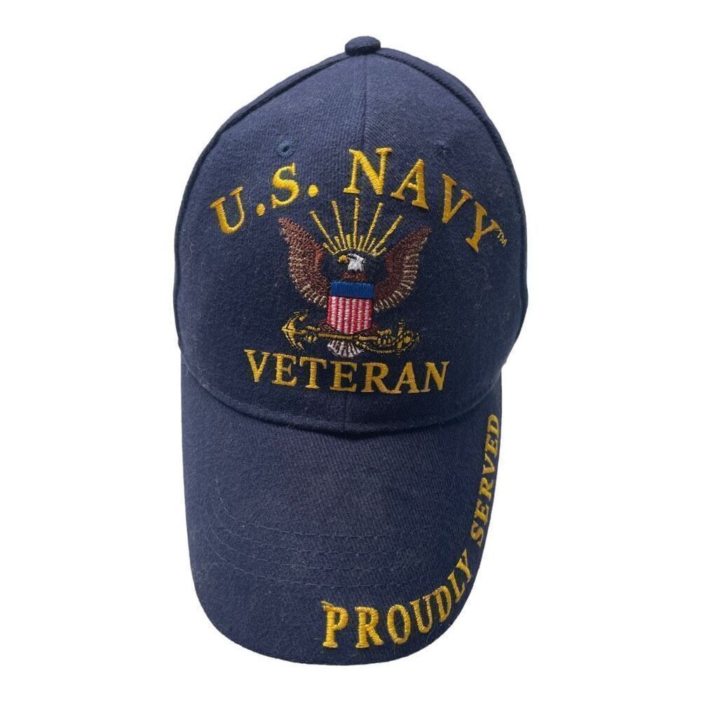 Us Navy Veteran Navy Blue HatCap